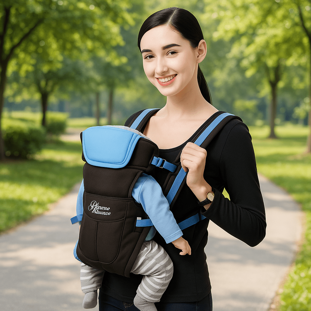 Porte bebe – Ergonomique bleu noir