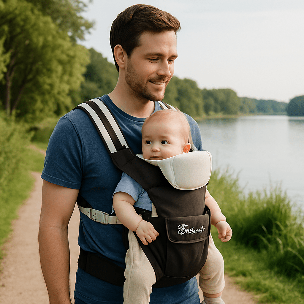 Porte bebe Ergonomique beige noir
