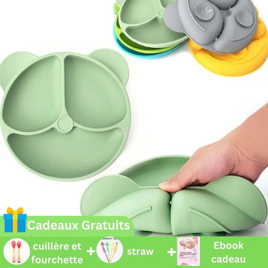 Assiette bébé ventouse|Bol Baby Bear™ - Mamsatisfaite