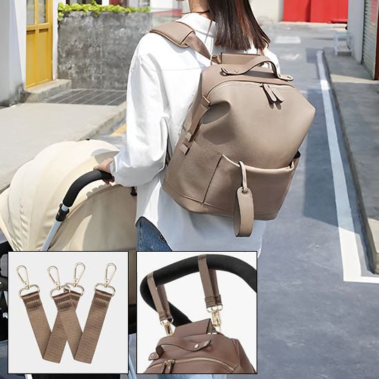 Sac à dos à langer - Cuir - Mamsatisfaite