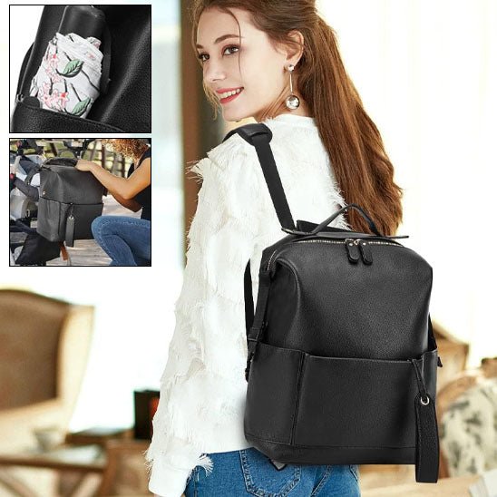 Sac à dos à langer - Cuir - Mamsatisfaite